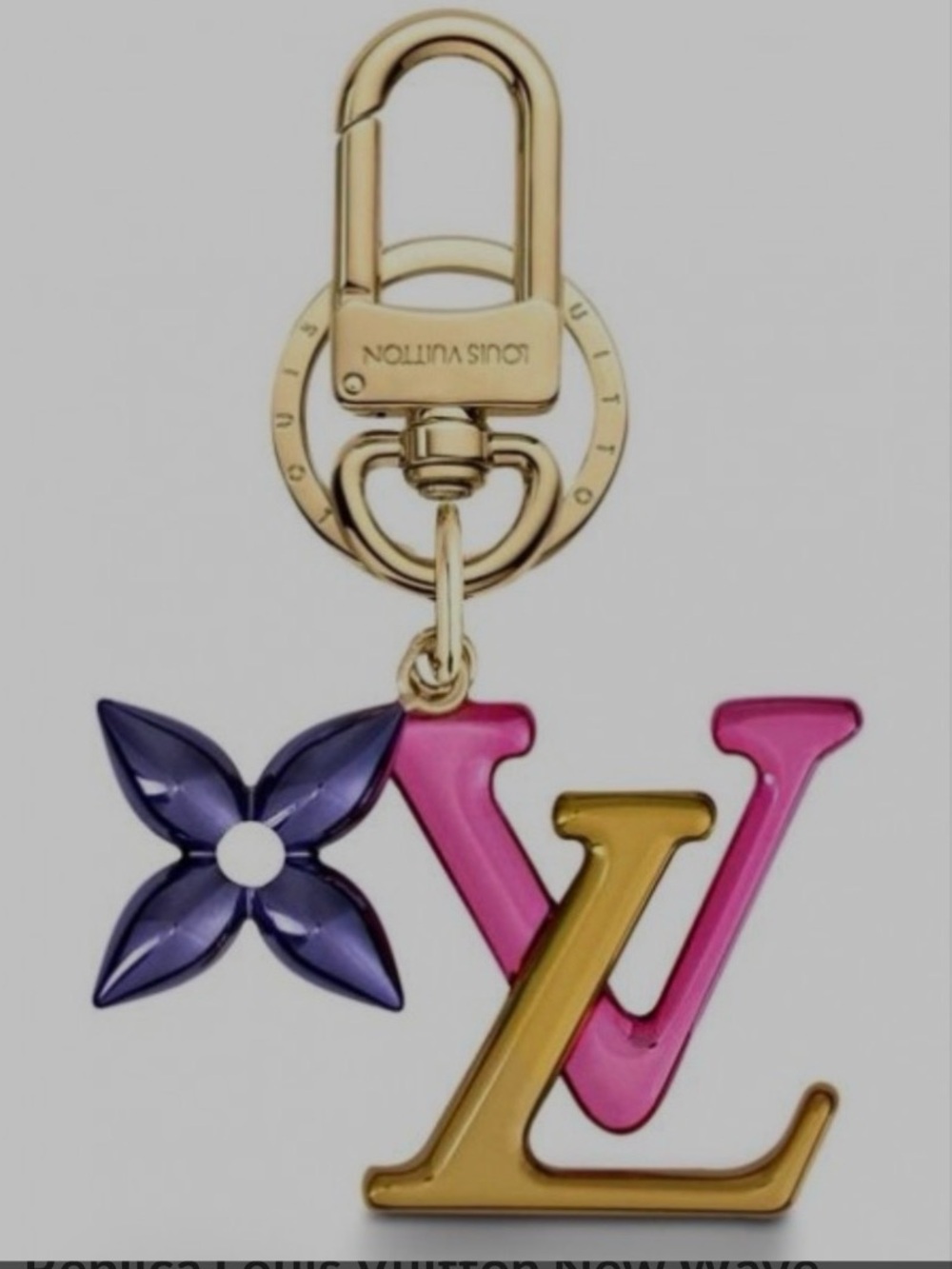 2 Authentic Louis Vuitton charm & Key chain upcycled with Bag Charm Keychain - Picture 7 of 7